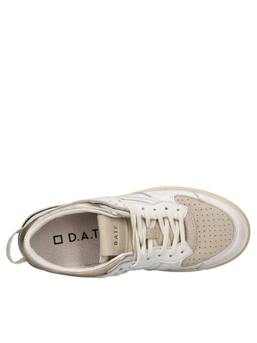 Sneakers in pelle D.A.T.E. | TORNEO SHINYBIANCO-BEIGE